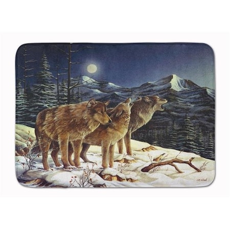 Carolines Treasures Carolines Treasures PTW2041RUG Wolf Wolves Crying at The Moon Machine Washable Memory Foam Mat PTW2041RUG
